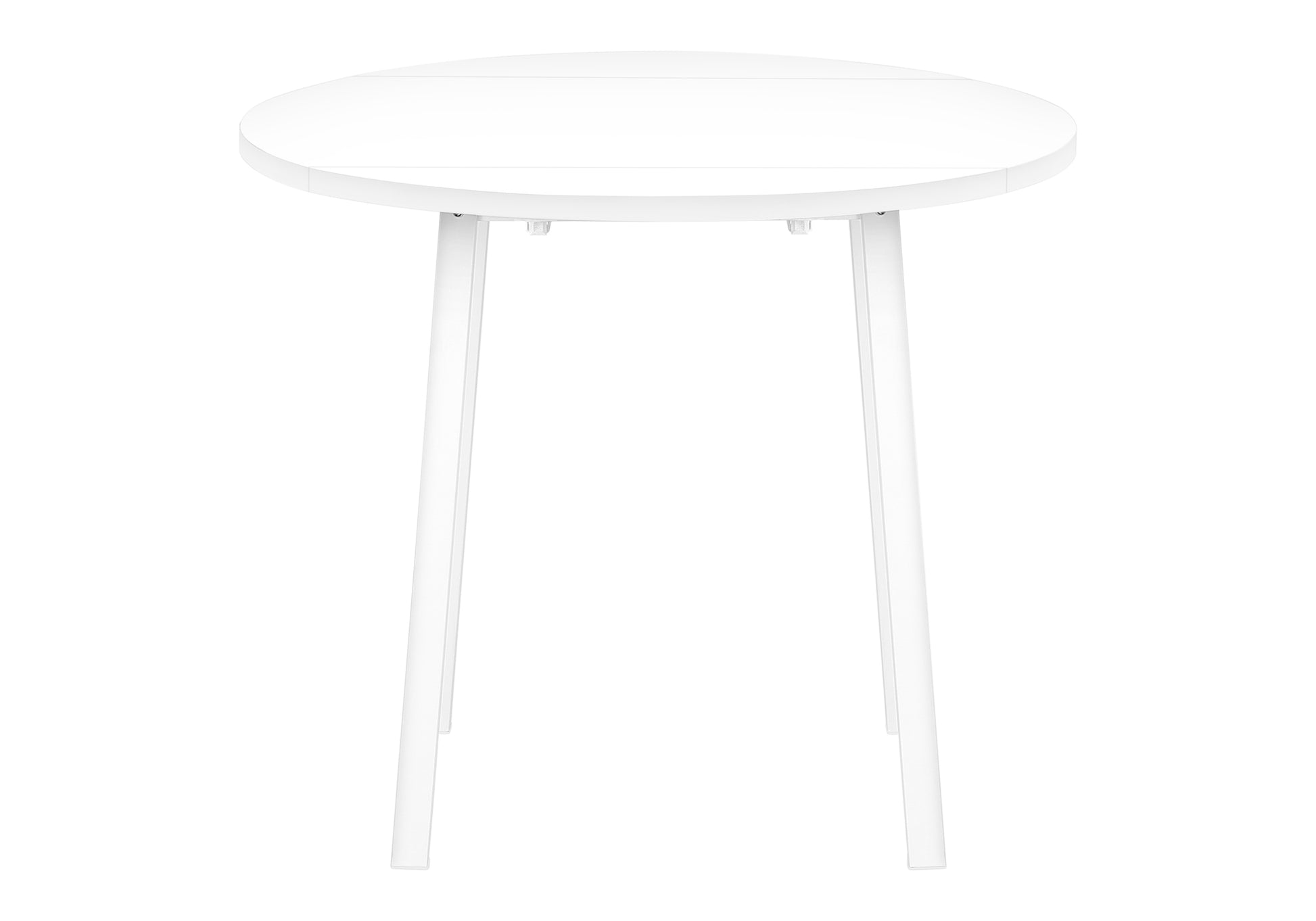 Small White Drop Leaf Dining Table Set - 3 Piece Kitchen Table for Dining Room