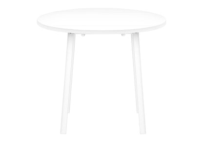 Small White Drop Leaf Dining Table Set - 3 Piece Kitchen Table for Dining Room