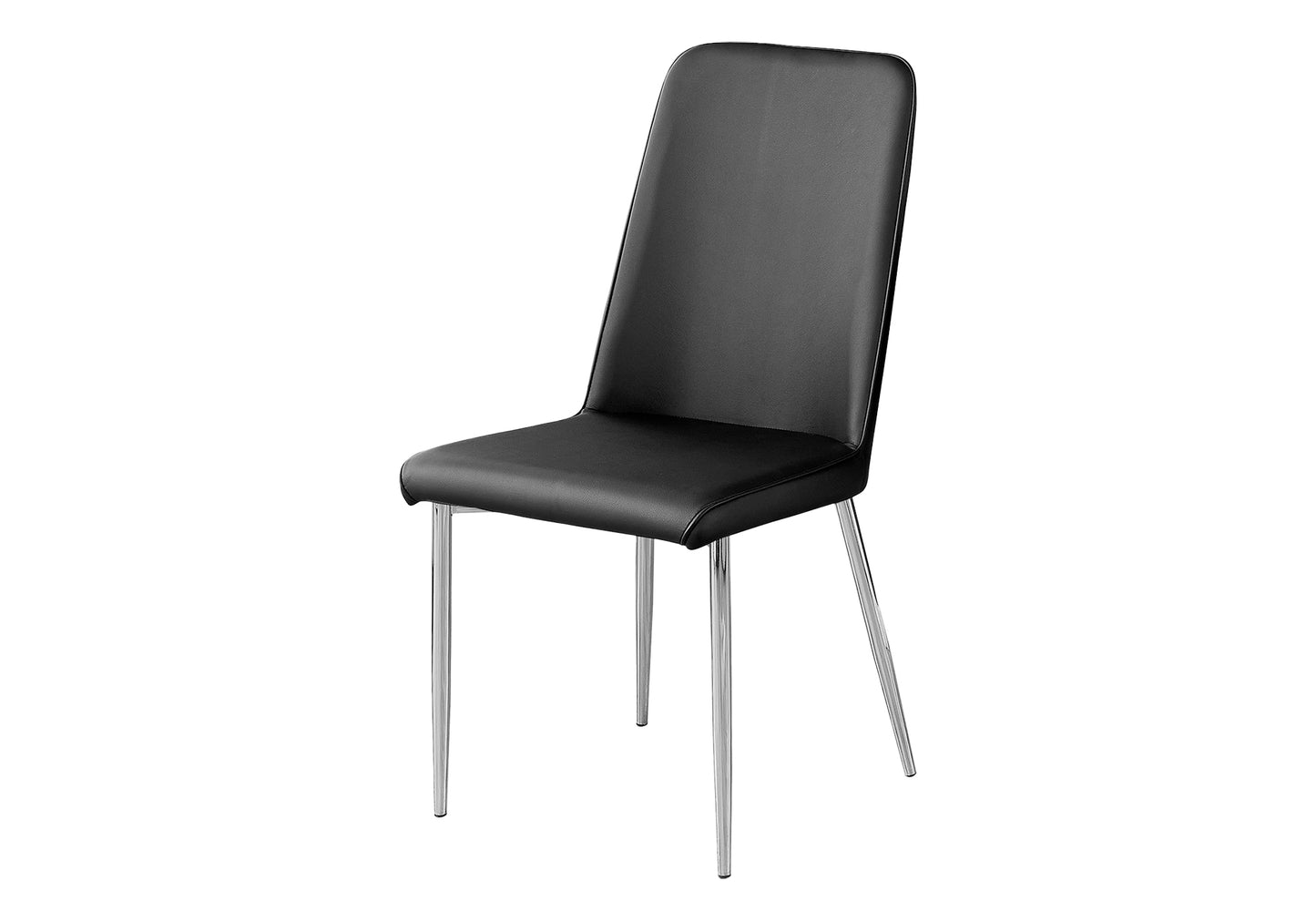 Black Faux Leather Accent Chair Set of 2 for Living Room
