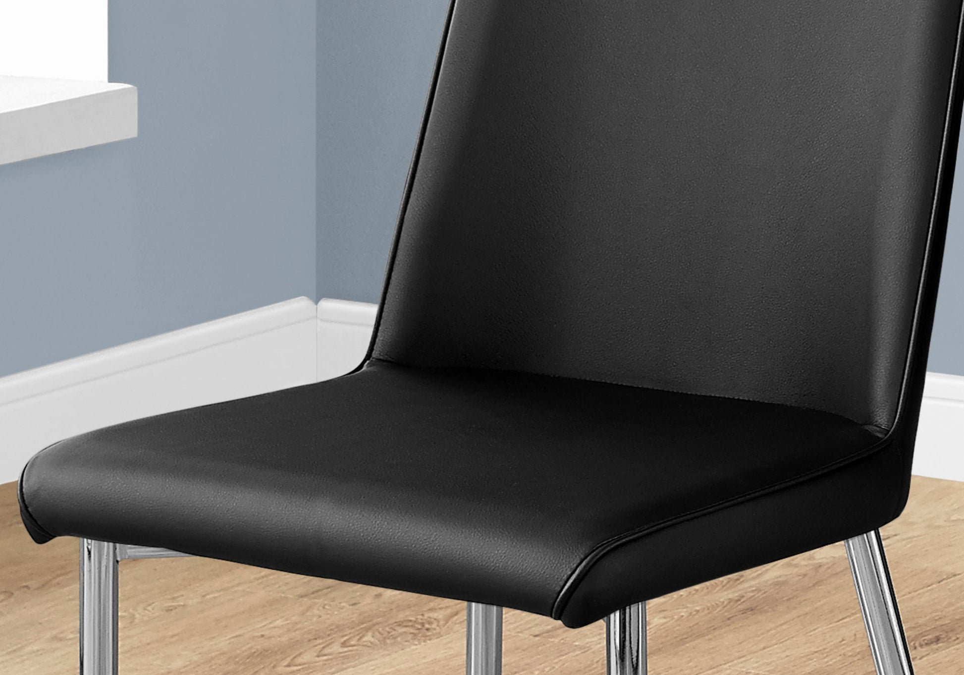 Black Faux Leather Accent Chair Set of 2 for Living Room
