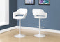 White Bar Stool with Swivel - Counter Height
