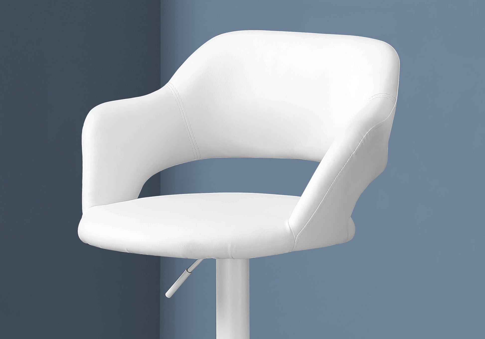 White Bar Stool with Swivel - Counter Height