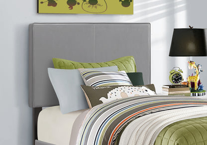 Grey Twin Bed Frame - Upholstered Platform Bed for Bedroom