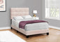 Bed, Twin Size, Upholstered, Bedroom, Frame Only, Youth, Teen, Juvenile, Pink Velvet, Transitional