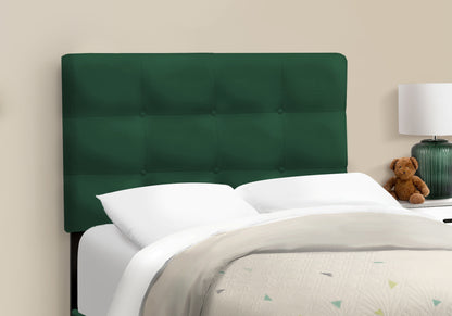 Twin Size Green Velvet Upholstered Bed Frame for Bedroom