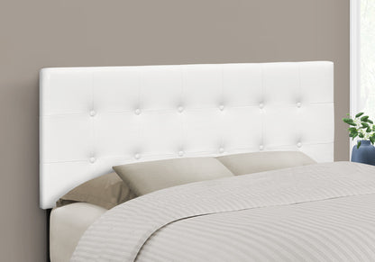 Full Size White Upholstered Leather Headboard for Bedroom