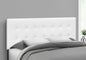 Bed, Headboard Only, Queen Size, Bedroom, Upholstered, White Leather Look, Transitional
