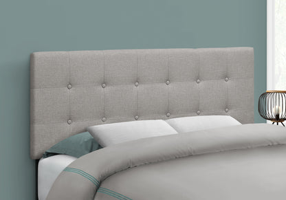 Full Size Grey Upholstered Bed Headboard - Linen Look for Bedroom