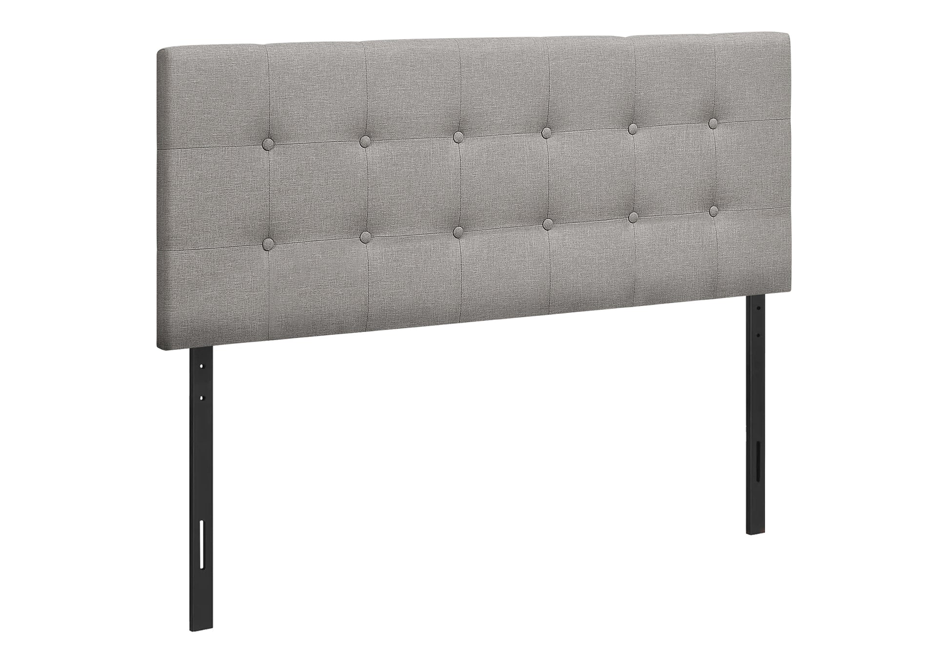 Full Size Grey Upholstered Bed Headboard - Linen Look for Bedroom