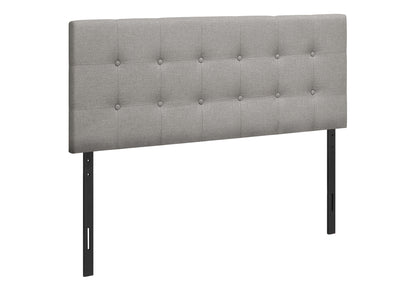 Full Size Grey Upholstered Bed Headboard - Linen Look for Bedroom