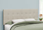 Bed, Headboard Only, Queen Size, Bedroom, Upholstered, Beige Linen Look, Transitional