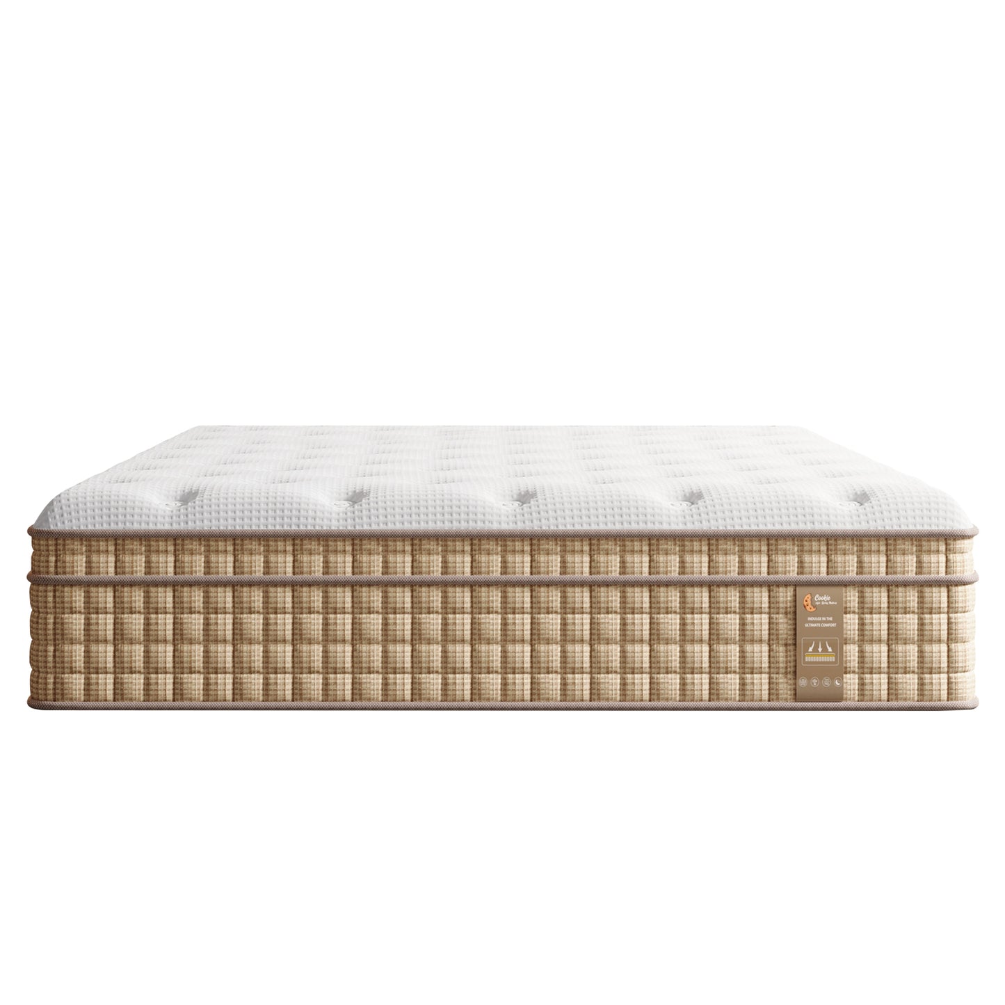 14 Inch King Hybrid Mattress with Independently Encased Springs & Gel Memory Foam, Medium-Firm, Fiberglass-Free, CertiPUR-US Certified, Mattress in a Box