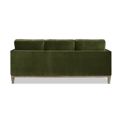 84" Green Velvet Sofa - Farmhouse Style