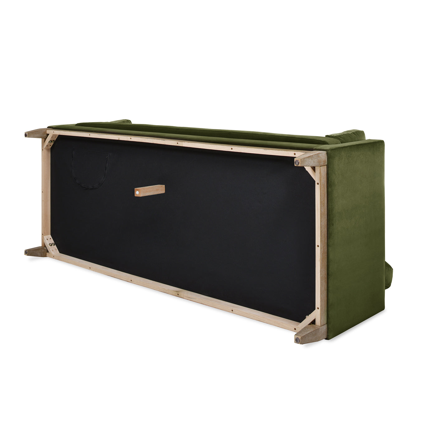 84" Green Velvet Sofa - Farmhouse Style