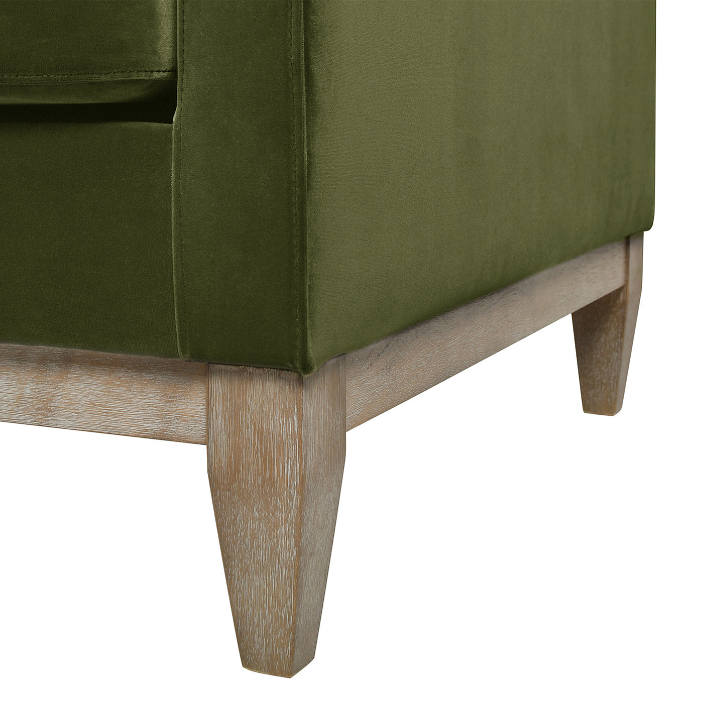 84" Green Velvet Sofa - Farmhouse Style