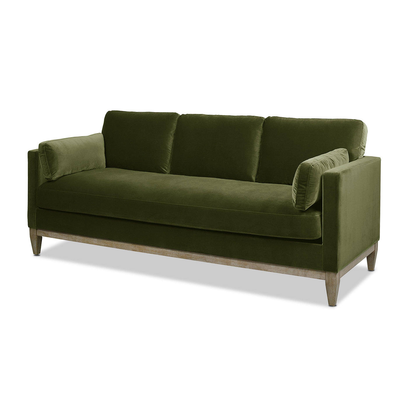 84" Green Velvet Sofa - Farmhouse Style