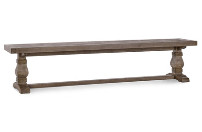 Caleb 83" Bench Distressed Brown