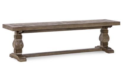 Caleb 66" Bench Distressed Brown