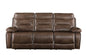 Aashi Brown Leather-GEL Match Recliner Sofa