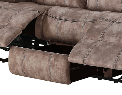 Chocolate Velvet Reclining Sofa - 2 Seat