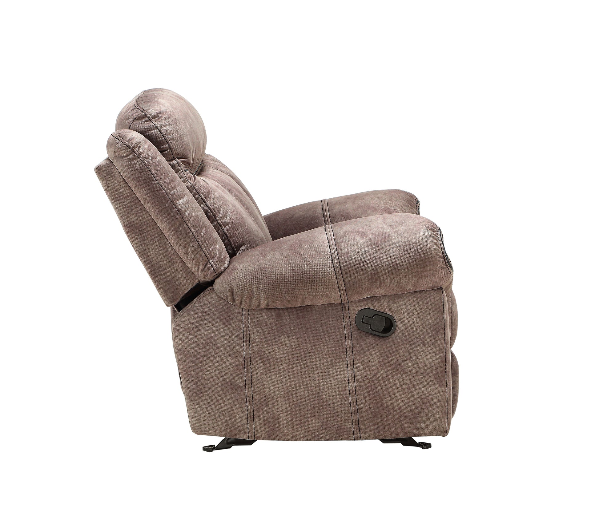 Chocolate Velvet Reclining Sofa - 2 Seat