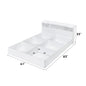 Perse White Queen Bed with Storage - 83" Headboard