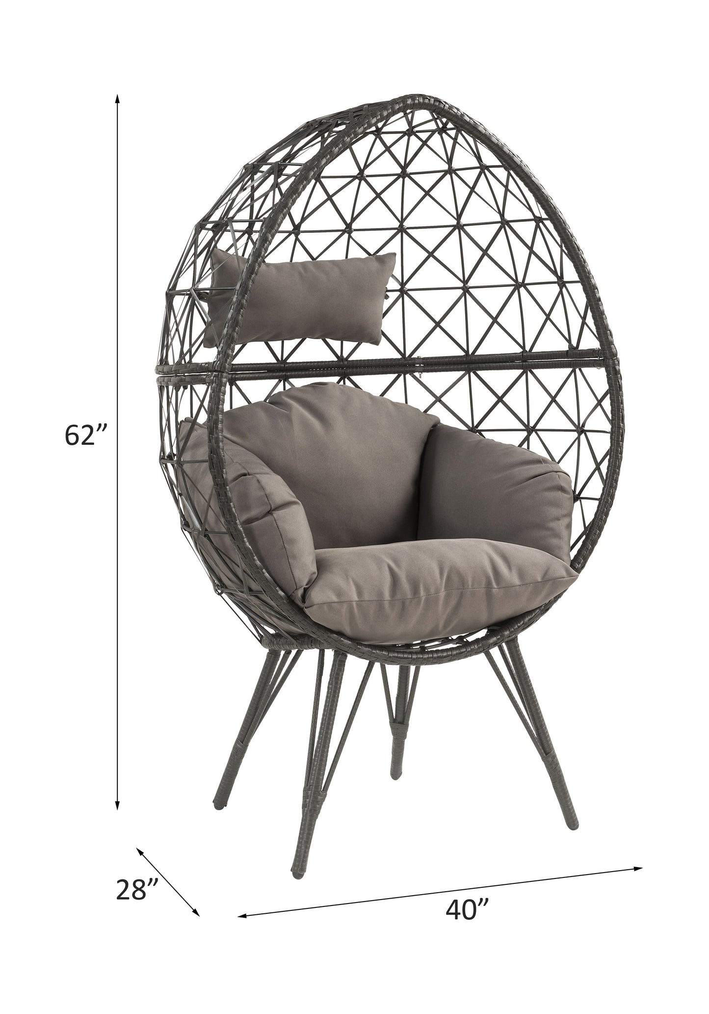 Light Gray Wicker Outdoor Seating for Your Garden Porch