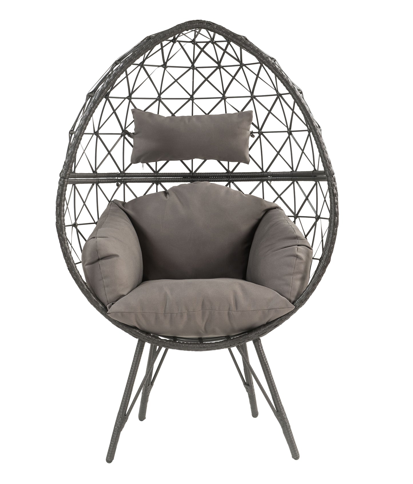 Light Gray Wicker Outdoor Seating for Your Garden Porch