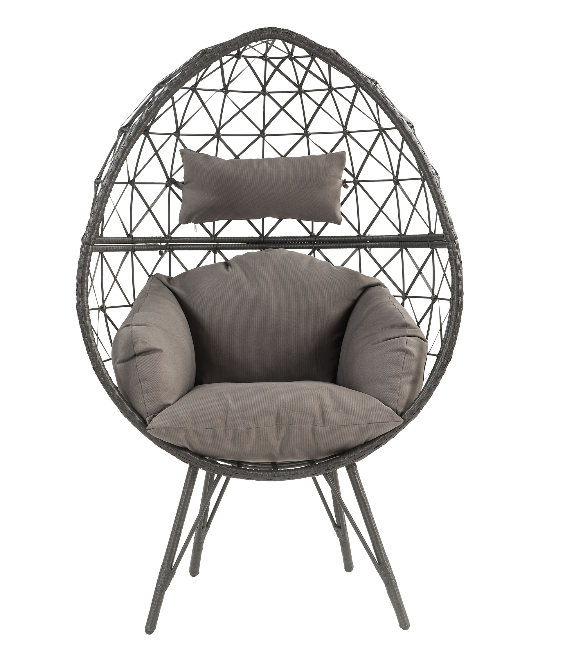 Light Gray Wicker Outdoor Seating for Your Garden Porch