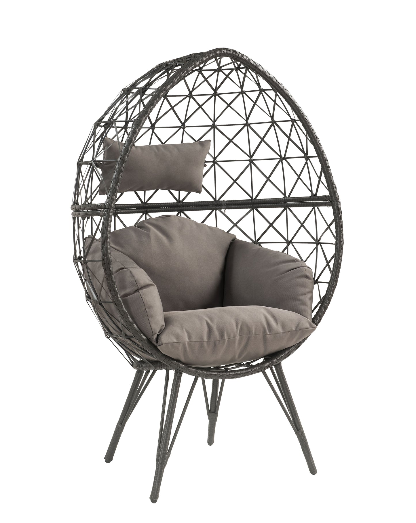 Light Gray Wicker Outdoor Seating for Your Garden Porch