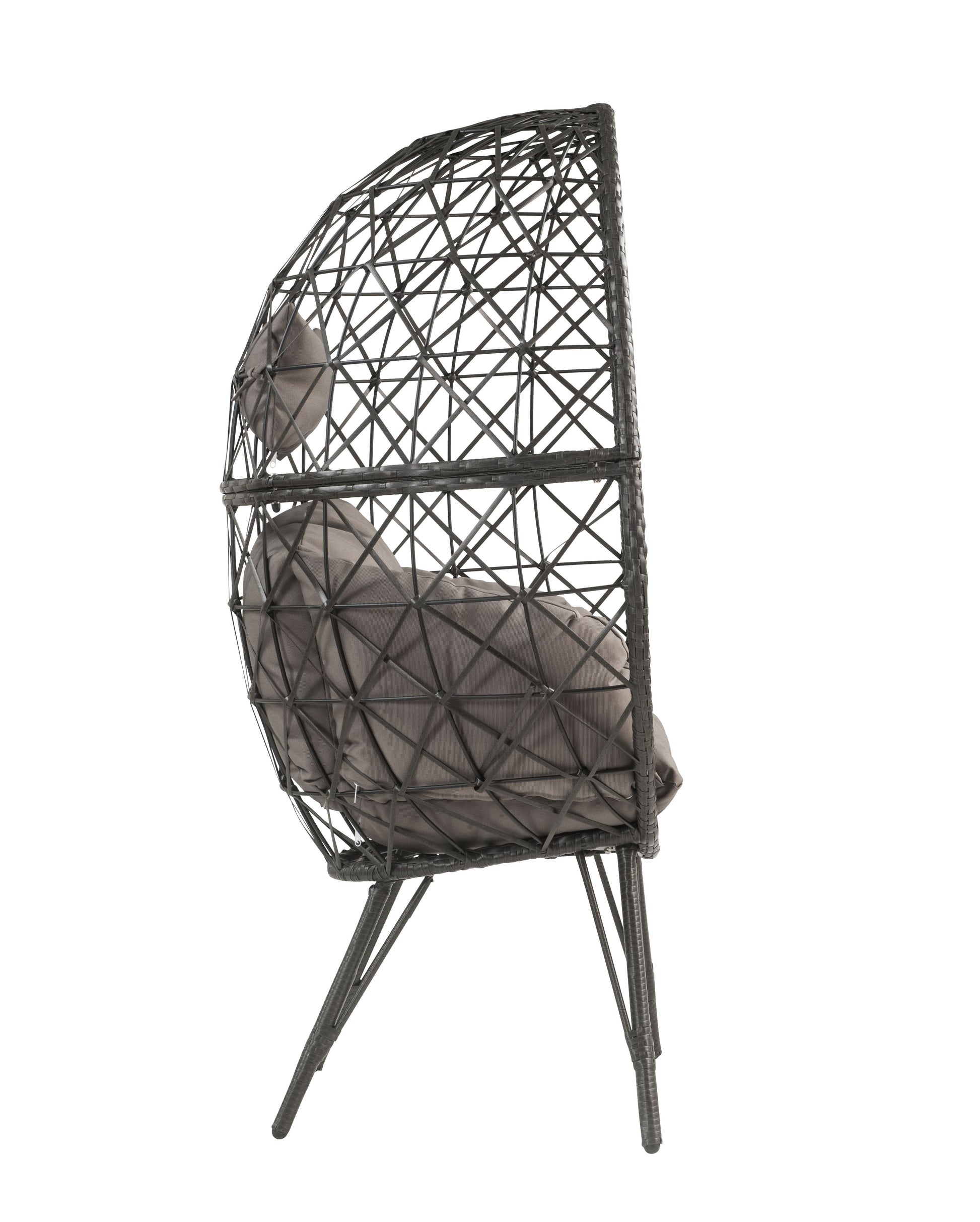 Light Gray Wicker Outdoor Seating for Your Garden Porch