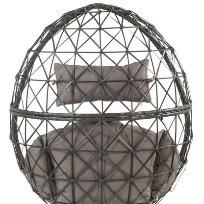 Light Gray Wicker Outdoor Seating for Your Garden Porch