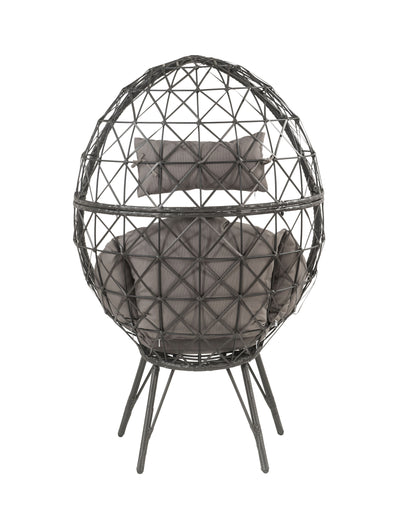 Light Gray Wicker Outdoor Seating for Your Garden Porch