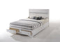 Naima White Finish Queen Bed W/Storage