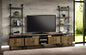 Ensata II Rustic Oak & Black Finish TV Stand
