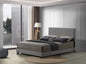 Leandros Light Gray Fabric Queen Bed