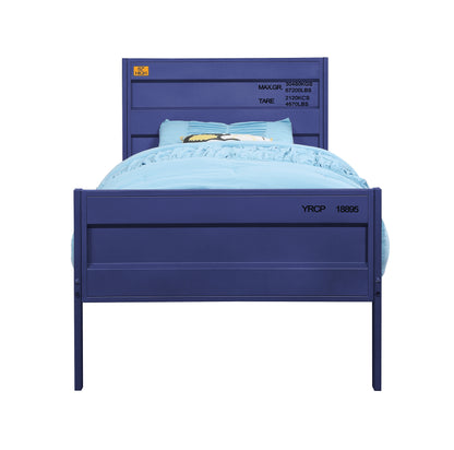 Blue Metal Cargo Style Twin Bed Frame