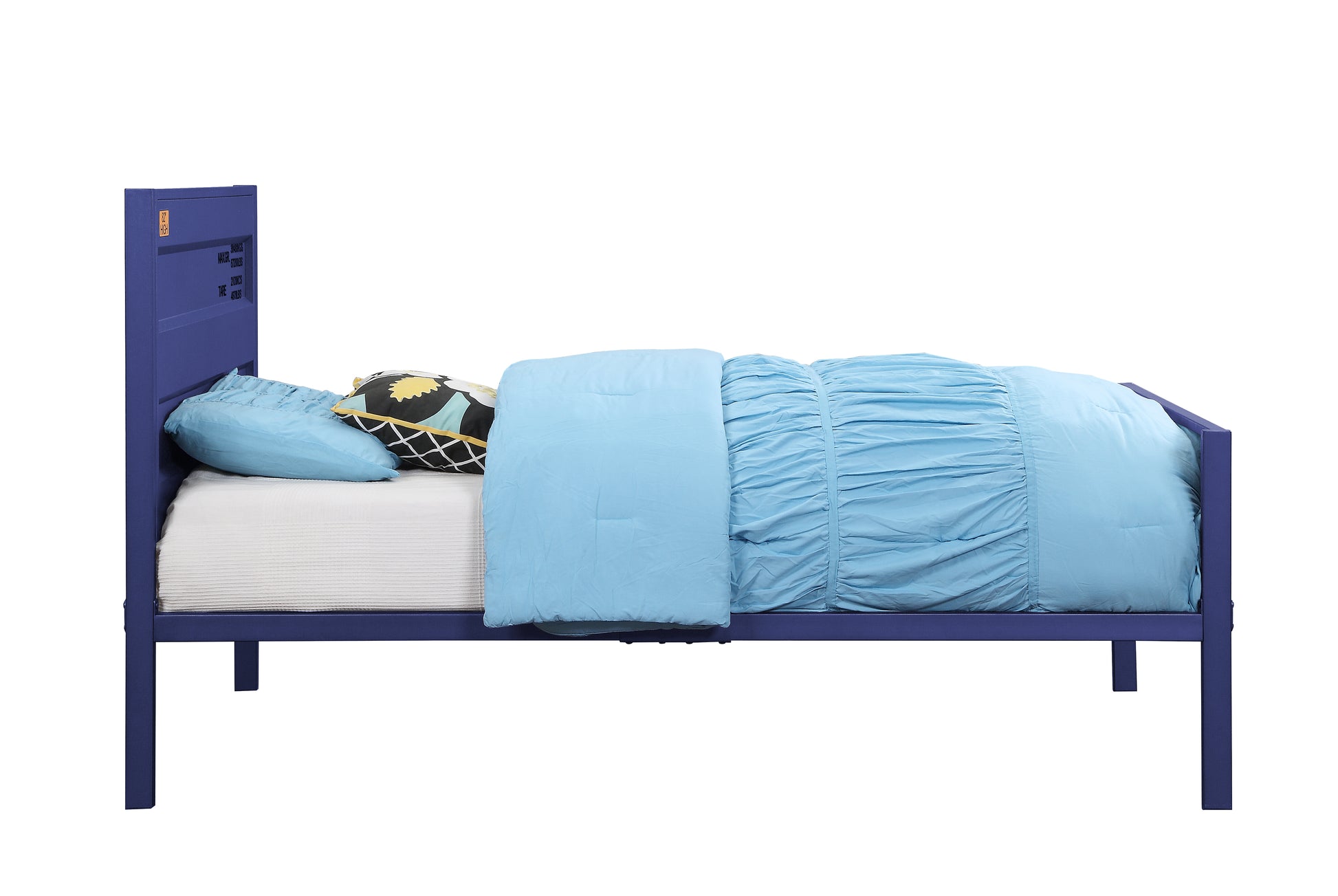 Blue Metal Cargo Style Twin Bed Frame