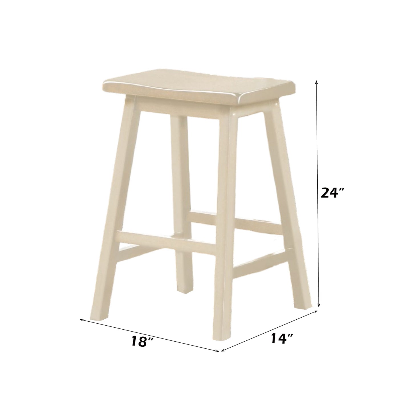 Cream Synthetic Wood 3 Piece Kitchen Dining Set with Storage