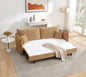 Cadie Mocha Chenille Sofa w/2 Pillows (Can turn into a sofa bed)