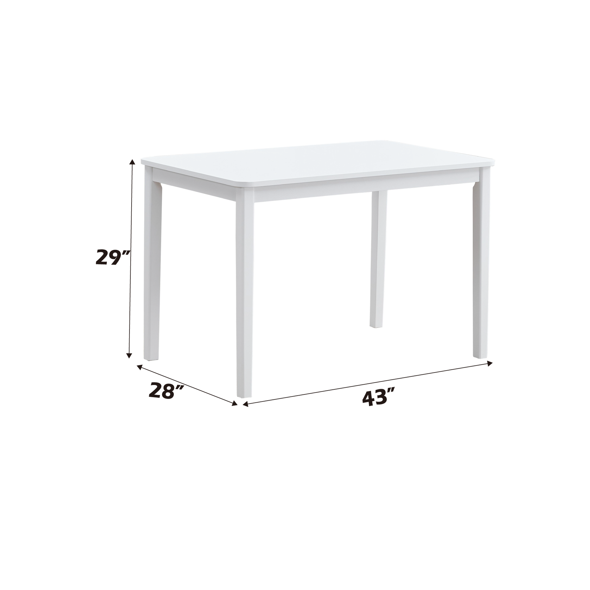5 Piece White Gray Dining Table Set with Chairs