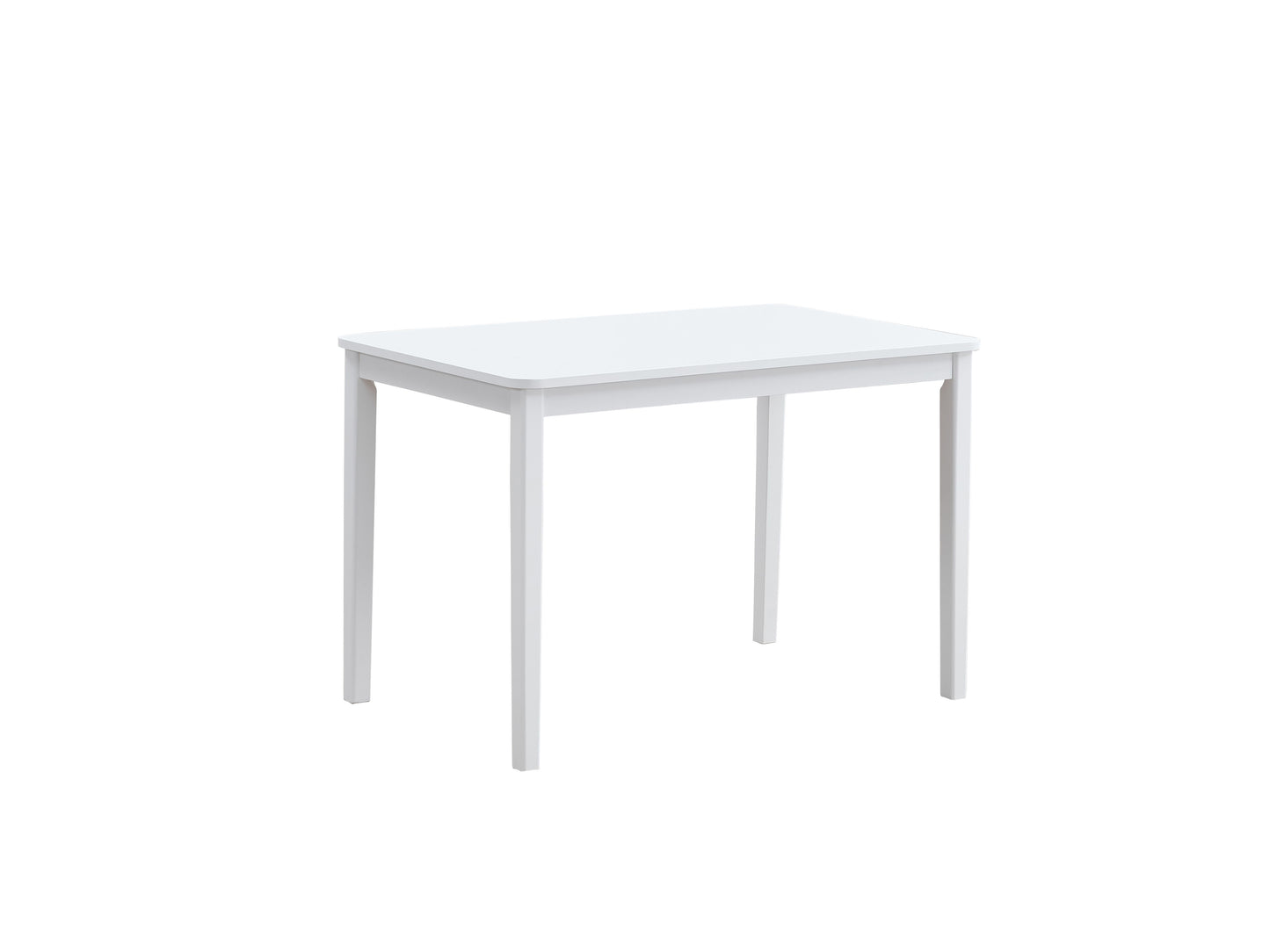5 Piece White Gray Dining Table Set with Chairs