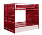 Cargo Red Finish Full/Full Bunk Bed