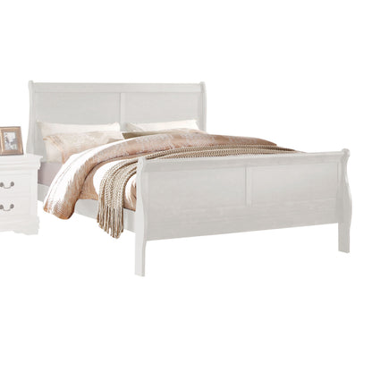 Louis Philippe White Finish E. King Bed