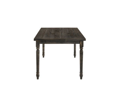 Gray Dining Table Set - 7 Chairs for Kitchen Dining Rooms