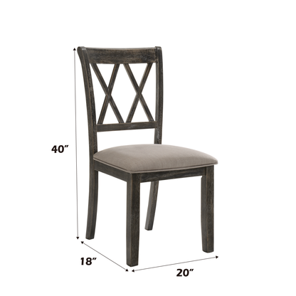 Gray Dining Table Set - 7 Chairs for Kitchen Dining Rooms