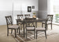 Claudia II Weathered Gray Finish 7 PCs Dining Room Set