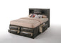 Ireland Gray Oak Finish Queen Bed W/Storage