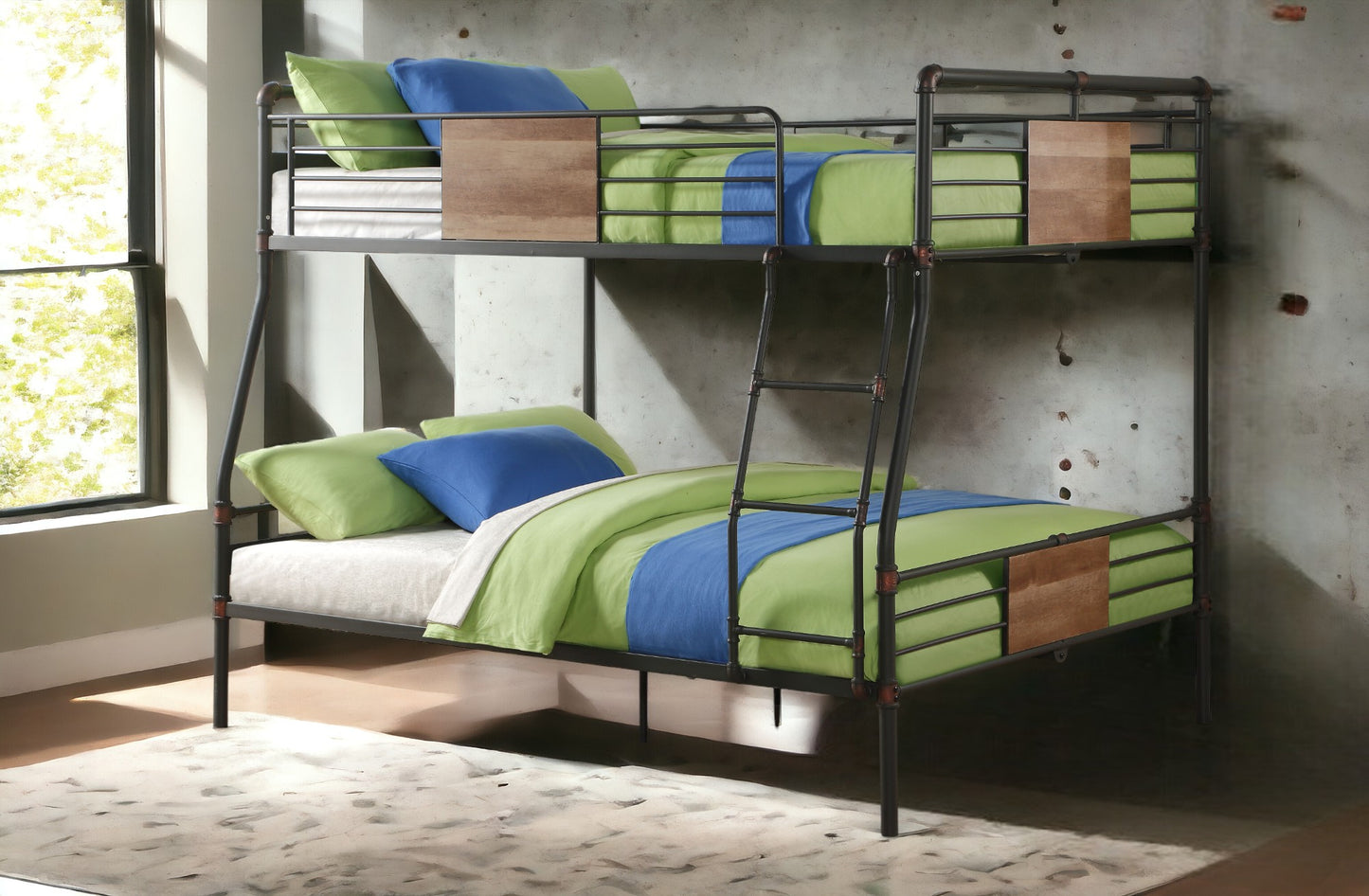 Brantley Bunk Bed - Black & Dark Bronze XL/Queen