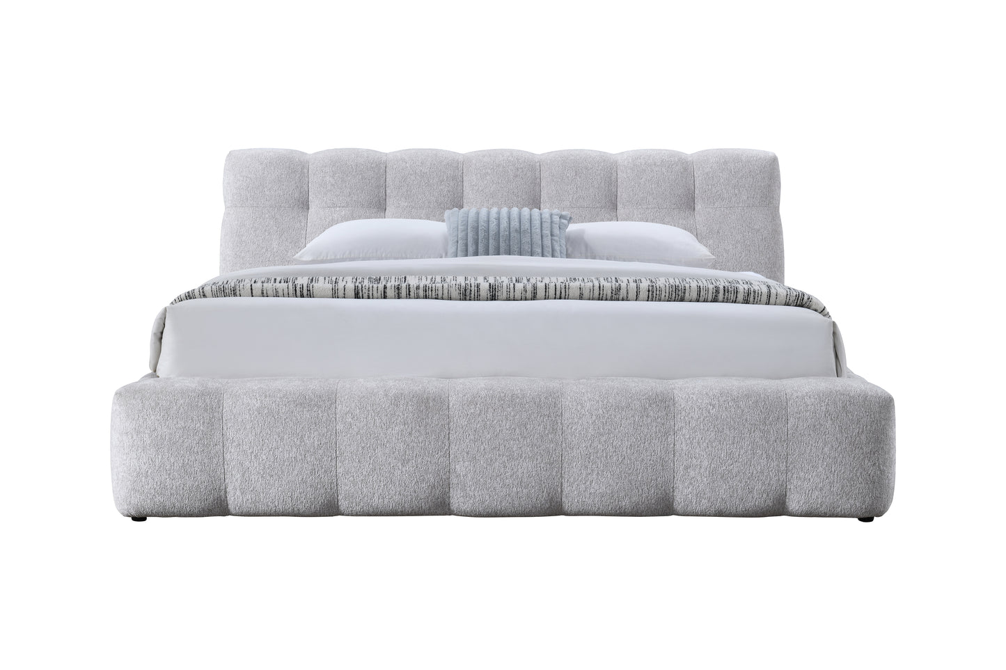 Gray Chenille Eastern King Bed - 84" x 103" for Bedroom